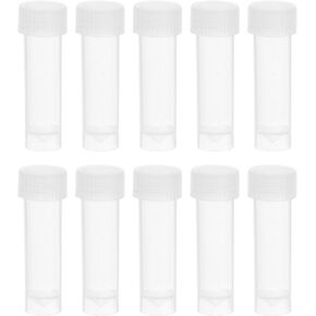 Operitacx 10pcs Sewing Needle Case, 2.3" Length Plastic Sewing Needle Holder with Lids, Portable Needle Storage for Craft Knitting