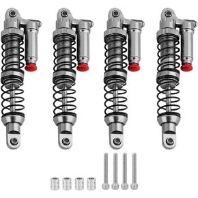 Metal Adjustable Piggyback Shock Absorber Oil Damper for 1/10 RC Crawler Axial SCX10 i ii iii PRO Capra Tamiya CC01 D90 TRX4 HPI Upgrades (black, 90mm)