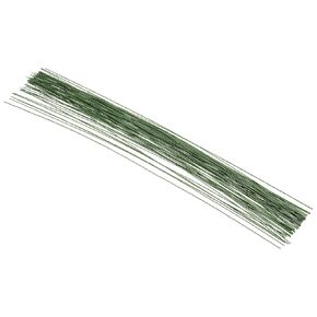 PATIKIL 24 Gauge 14" Floral Stem Wire, 80 Pcs Paper Wrapped Iron Artificial Flower Stem Accessories for DIY Bouquet Stem and Craft Decoration, Brown