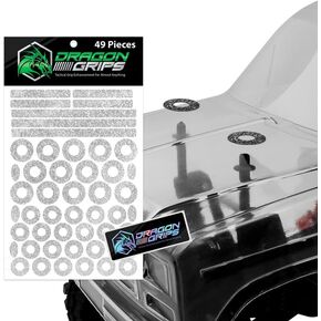 RC Body Mounts Protection Kit, 49 Pieces Black PVC RC Body Clips Washers, Protect Body & Mounting During Impact, RC Car Body Clips by Dragon Grips