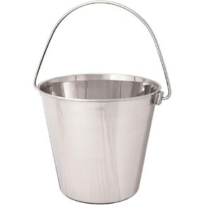 ProSelect Heavy Duty Stainless Steel Pails — Durable Pails for Kennels and Farms - 9¾", 9-Quart