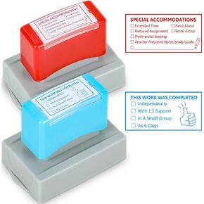 2 PCS Teacher Behavior Stamp Teacher Dormitory Supplies Self Inking Stamp Set Back to School Teacher Supplies Teacher Rubber Stamp First Day of School Teacher Gift for School Classroom Supplies Favors