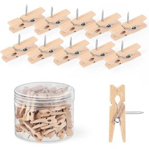 10 Colors Wooden Push Pin Clips 50pcs Colorful Cute Pushpins Fun Thumb Tacks for Bulletin Board Cork Board Wall Corkboard for Offices School Classroom Teacher Decor Supplies Accessories in Kuwait