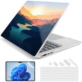 Batianda Premium Case for 2024 Microsoft Surface Laptop 13.8" Touchscreen (7th Edition) Creative Pattern Durable Scratch-Resistant Easy Install, with Keyboard Cover & Screen Protector, Cute Flower