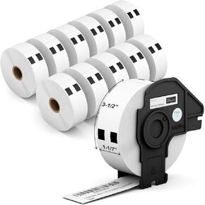 12 Rolls 3600 Labels 2-3/7"x4 Shipping Name Badge Labels Compatible Shipping Labels Replacement for Brother dk-1202, Misofuki 2.4"x3.9" 62mmx100mm Labels Compatible with Brother QL Label Printer