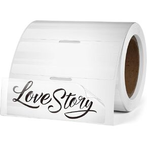Transparent Thermal Labels 3 × 2 Inch Self Adhesive Printer Clear Stickers Vinyl Waterproof Roll Decals Rectangle Name Tag for Address Design DIY Logo Business 300 PCS in Saudi Arabia