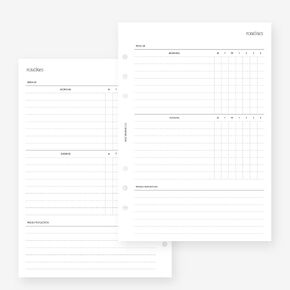 A5 Routine Tracker Planner Insert Agenda Refill for Filofax A5, Kikki K Large, LV GM sized 6 ring agendas, 5.8 x 8.3