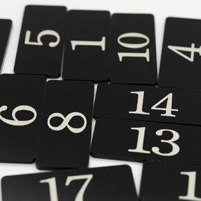 StayMax Plastic Rectangle Locker Numbered Sticker Room Number Table Number 101-150 Black