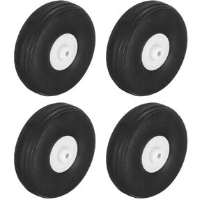MECCANIXITY 4 Pcs RC Airplane Wheels, 1.3 Inch OD RC Plane Parts Wheels Model Airplane Light PU Sponge Tire Tail Foam Wheel for DIY RC Model Plane Aircraft