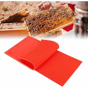 POCREATION 2Pcs Beeswax Sheet, Red Beekeeping Supplies Manual Rubber Tablet Press Embosser Machine for Make Beeswax, Beekeeping Tools
