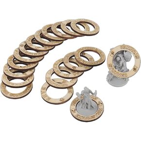 Condition Rings 106 PCS Wooden Status Effect Markers in 29 Conditions Great DM Tool for D&D, Dungeons & Dragons, Pathfinder and RPG Miniatures