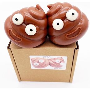 ألعاب Poop Emoji، عبوة من قطعتين من ألعاب الكمامة الإبداعية لتخفيف الضغط للأطفال، هدايا عملية لصالح الحفلات