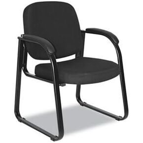 Alera RL43C11 Reception Lounge Series Sled Base Guest Chair, Black Fabric