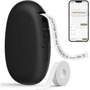 SUPVAN E10 Bluetooth Label Maker Machine with 3 Tapes, Continuous Waterproof Label, Versatile App with 35 Fonts and 1k+ Icons, Inkless Labeler for Home, Kitchen, School, Office Organization, Green