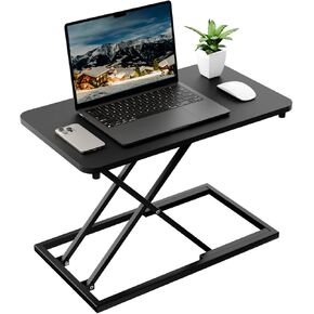 Height Adjustable Standing Desk Converter, Stand up Desk Riser on The Table, Adjustable Height Table top Apply for Laptop and Single Monitor Workstation Office Use. (Black)