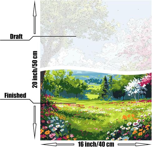 shinefly Paint by Numbers Kit Acrylic Easy Paint by Numbers for Adults Beginner Gift Home Wall Decor 16" W x 20" L, Moth Orchid in Saudi Arabia