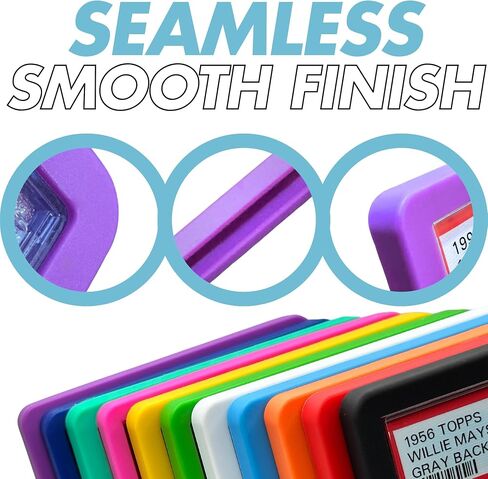(5 Pack) Perfect Snap-Fit Graded Card Guard | 11 Colors Matte Finish | Standard PSA Slab Case Rigid Slab Protector Card Cases | Edge Bumper Guards by ONLY MINT (Black) in Saudi Arabia