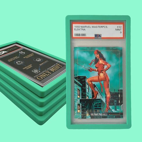 (5 Pack) Perfect Snap-Fit Graded Card Guard | 11 Colors Matte Finish | Standard PSA Slab Case Rigid Slab Protector Card Cases | Edge Bumper Guards by ONLY MINT (Black) in Saudi Arabia