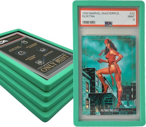 (5 Pack) Perfect Snap-Fit Graded Card Guard | 11 Colors Matte Finish | Standard PSA Slab Case Rigid Slab Protector Card Cases | Edge Bumper Guards by ONLY MINT (Black) in Saudi Arabia