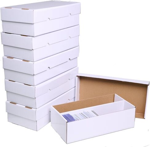 NUMINA 1600 Card Storage Box Organizer for Trading Card Collection, Heavy Duty Sports Card Storage with 2 Row Sorting Tray & Cardboard Box with Dividers for TCG/Magic/Mtg (4 Pack) in Saudi Arabia