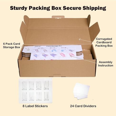 NUMINA 1600 Card Storage Box Organizer for Trading Card Collection, Heavy Duty Sports Card Storage with 2 Row Sorting Tray & Cardboard Box with Dividers for TCG/Magic/Mtg (4 Pack) in Saudi Arabia