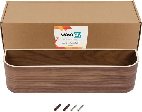 علبة عرض خشبية مثبتة على الحائط، رف منظم رف عائم، جيب حائط خشبي، سلة تخزين بعرض 17.7 بوصة (جوز) in Kuwait