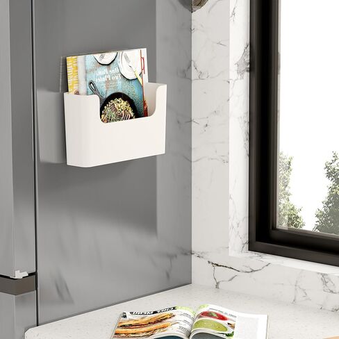 Wall Hanging File Folder Organizer No Drilling 3 pc Plastic Wall File Holder White Desk File Organizer Vertical Mail Organizer Wall Mounted Magazine Rack With Adhesive Pad Office Door Mailbox in Saudi Arabia