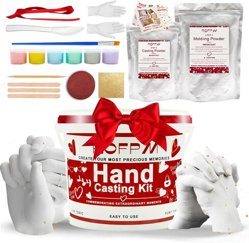 OURJAER Hand Casting Kit for Couples, Kids Hand Mold Kit, Romantic Hand Casting Kit, DIY Casting Products for Wedding, Anniversary, Hand Molding Kit, Valentines Day, Christmas (A022-Hand Casting-A) in Saudi Arabia