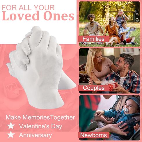 OURJAER Hand Casting Kit for Couples, Kids Hand Mold Kit, Romantic Hand Casting Kit, DIY Casting Products for Wedding, Anniversary, Hand Molding Kit, Valentines Day, Christmas (A022-Hand Casting-A) in Saudi Arabia