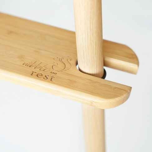 مسند قدم للكراسي العالية من Woodsi Footsi لـ IKEA Antilop، مسند للقدمين من خشب الخيزران، ارتفاع قابل للتعديل، ملحقات للكراسي العالية، مسند قدم مناسب بزوايا مستديرة in Kuwait