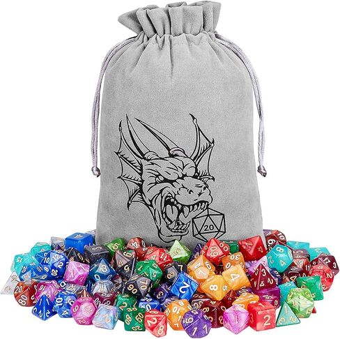 DND Polyhedral Dice for Dungeons and Dragons RPG MTG Role Playing Table Games. 7pcs in Saudi Arabia