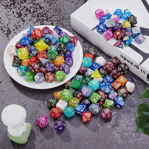 DND Polyhedral Dice for Dungeons and Dragons RPG MTG Role Playing Table Games. 7pcs in Saudi Arabia