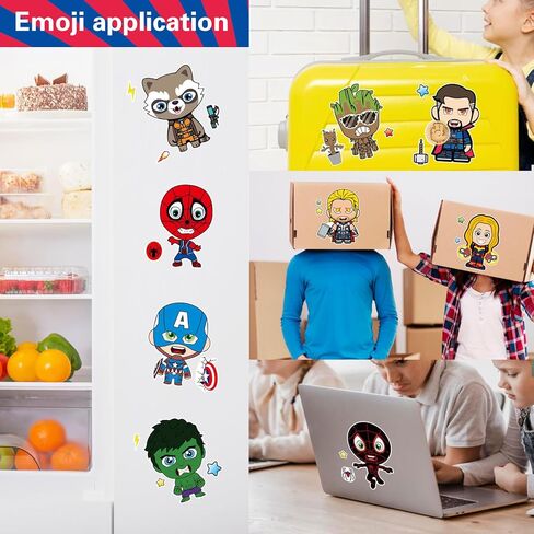 مجموعة ملصقات مكونة من 36 قطعة، مختلطة ومتطابقة مع 9 شخصيات أبطال (4 من كل واحدة)، اصنع ملصقاتك الخاصة لتزيين حفلات الأطفال والمراهقين، والمكافأة، والديكور in Kuwait