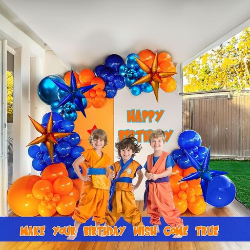 Kozee Red Blue Gold Balloon garland arch Kit 130 PCS chrome blue with foil Starburst diy long balloons for kid video game Cartoon Hedgehog theme birthday superhero gamer party decorations in Saudi Arabia