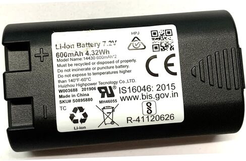 بطارية بديلة 14430 لـ DYMO LabelManager 280 260P LabelManager PnP، 1815990 متوافقة مع 3M PL200، تناسب الجزء رقم S0895880 S0915380 W003688 1758458,7.2V 600mAh/4.32Wh in Saudi Arabia