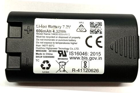بطارية بديلة 14430 لـ DYMO LabelManager 280 260P LabelManager PnP، 1815990 متوافقة مع 3M PL200، تناسب الجزء رقم S0895880 S0915380 W003688 1758458,7.2V 600mAh/4.32Wh in Saudi Arabia