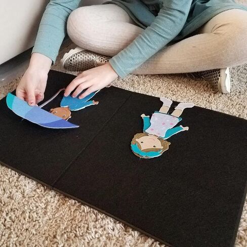 My Felt Story Felt Board for Kids | 15 x 24 Freestanding Foldable Flannel Playboard | Board Only | Storytelling Learning Play | for Preschool Classroom and Homeschooling | (Black) in Saudi Arabia