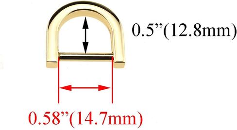 HAHIYO D-Rings with Screw Shackle Horseshoe U Shape Key Ring Purse Holder Screw in Both Sides Line up for Strap Bag in Saudi Arabia