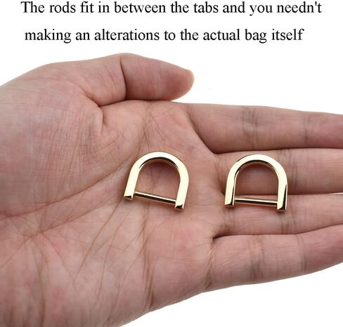 HAHIYO D-Rings with Screw Shackle Horseshoe U Shape Key Ring Purse Holder Screw in Both Sides Line up for Strap Bag in Saudi Arabia