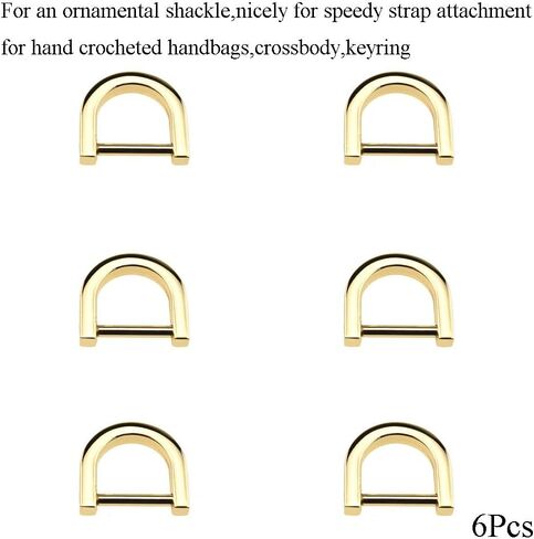 HAHIYO D-Rings with Screw Shackle Horseshoe U Shape Key Ring Purse Holder Screw in Both Sides Line up for Strap Bag in Saudi Arabia