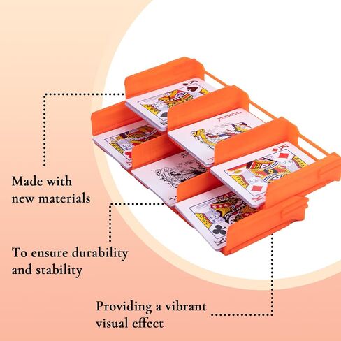 Card Case Flesh Red | Card Sorting Tray for Catan Resource Cards - Gaming |Suitable for The Expansion of Catan Game Cards and All Other Card Games in Saudi Arabia