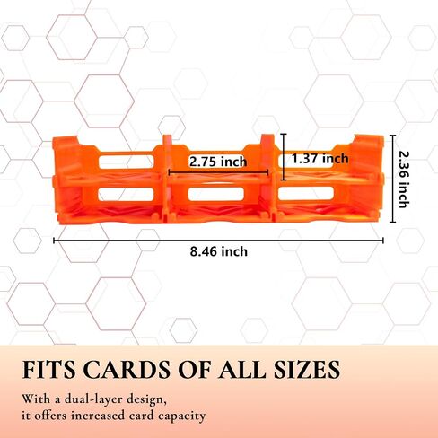Card Case Flesh Red | Card Sorting Tray for Catan Resource Cards - Gaming |Suitable for The Expansion of Catan Game Cards and All Other Card Games in Saudi Arabia