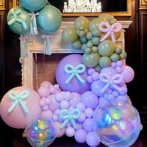 3 قطع 32 بوصة قزحي الألوان 4D بالونات كروية مستديرة لعيد الميلاد/بالونات ثلاثية الأبعاد للعام الجديد/نجمة شفافة من رقائق معدنية قابلة للطي قوس قزح/تحت البحر حورية البحر ديكور حفلات رائع in Kuwait