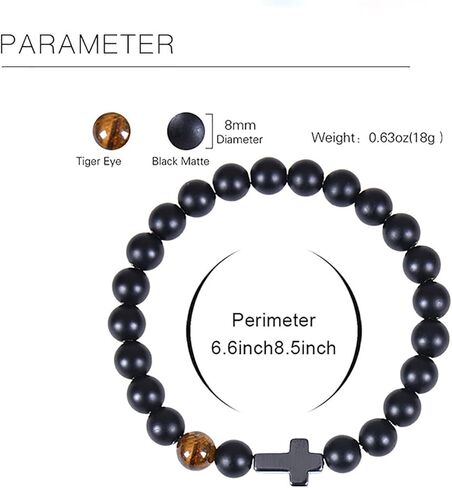 إلى ابني/مكافأة الابن سوار من الأم عين النمر سوار هدايا عيد ميلاد لابن قابل للتعديل سوار مطرز سوار الحجر الطبيعي التخرج هدايا عيد الميلاد للرجال in Kuwait