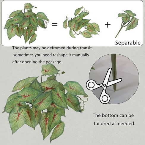 Fake Reptile Plants for Reptile Terrarium Plants, Reptile Plant Décor, Turtle Tank Plants with Suction Cup in Kuwait