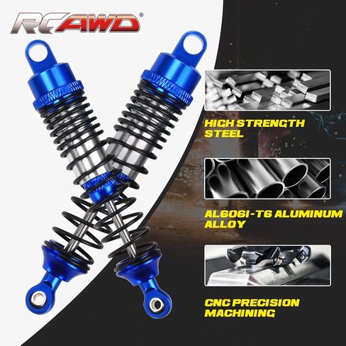 RCAWD Shock Absorber Damper 90mm Set for 1/10 Redcat Racing Blackout SC, SC PRO, XTE, XTE PRO, XBE, XBE PRO Upgrade Parts, Front and Rear RC Shocks Hopups for # BS214-011 Blue in Saudi Arabia
