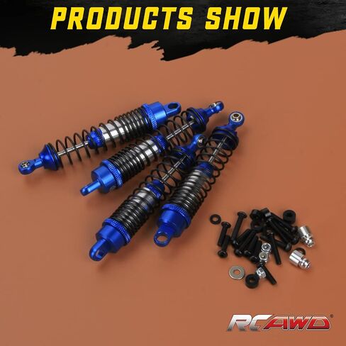 RCAWD Shock Absorber Damper 90mm Set for 1/10 Redcat Racing Blackout SC, SC PRO, XTE, XTE PRO, XBE, XBE PRO Upgrade Parts, Front and Rear RC Shocks Hopups for # BS214-011 Blue in Saudi Arabia