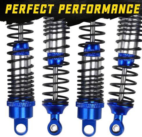 RCAWD Shock Absorber Damper 90mm Set for 1/10 Redcat Racing Blackout SC, SC PRO, XTE, XTE PRO, XBE, XBE PRO Upgrade Parts, Front and Rear RC Shocks Hopups for # BS214-011 Blue in Saudi Arabia