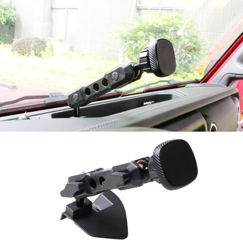 حامل هاتف السيارة جبل ل2018-2023 جيب رانجلر Jl 2/4 باب 4xe Gladiator Jt الهاتف الخليوي سيارة جبل 360 درجة قابل للتعديل لوحة القيادة حامل الهاتف الذكي الملحقات الداخلية، أسود in Kuwait