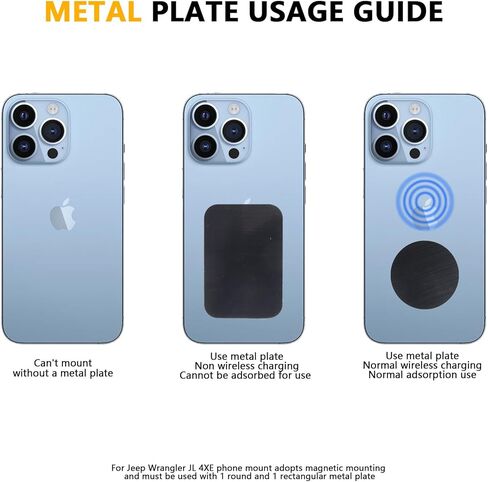 حامل هاتف السيارة جبل ل2018-2023 جيب رانجلر Jl 2/4 باب 4xe Gladiator Jt الهاتف الخليوي سيارة جبل 360 درجة قابل للتعديل لوحة القيادة حامل الهاتف الذكي الملحقات الداخلية، أسود in Kuwait